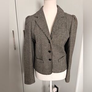 Vintage Women's Wool Houndstooth Blazer
